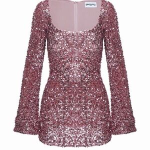 Princess Polly Rose Sequin Bell Sleeve Dress
